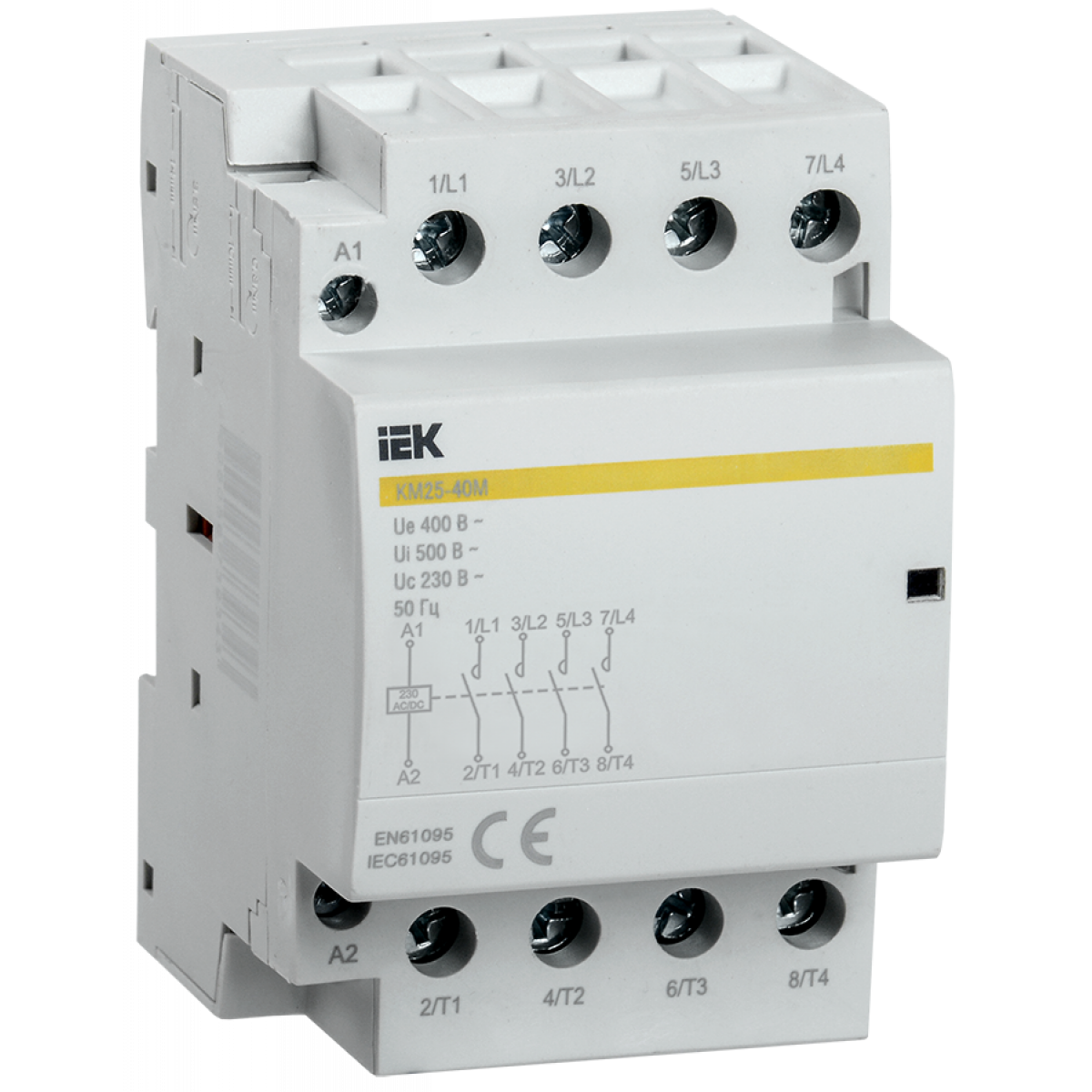 Контактор модульний КМ63-40М AC/DC IEK