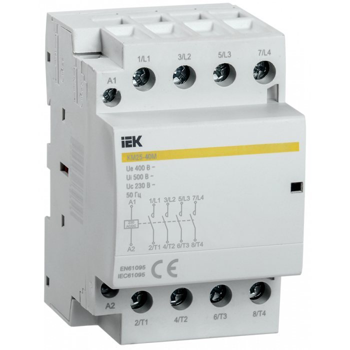 Контактор модульный КМ63-40М AC/DC IEK