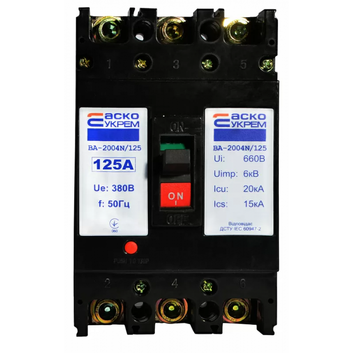 Автоматический выключатель УКРЕМ ВА-2004N / 125 3р 125А АСКО