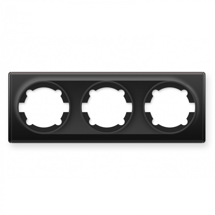 Рамка тройная, цвет чёрный
