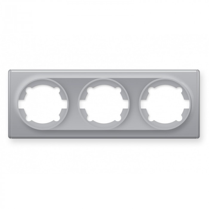 Рамка тройная, цвет серый