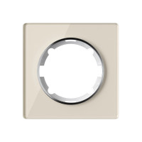 Рамка скляна OneKeyElectro, серія Garda, одинарна, колір бежевий