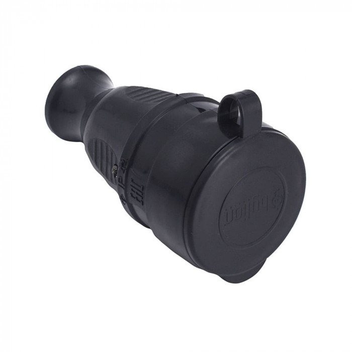 Розетка каучуковая переносная KDP 2Р+РЭ 16А IP44 черная Bylion (403354)