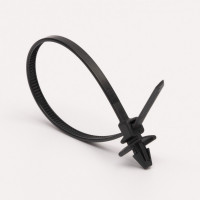 Стяжка кабельная (хомут) с монтажной головкой 4х150 (3,6х150мм) черная (100шт) TAKEL