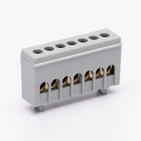 Шина N земля в оболонці на DIN-рейці 7 отв.