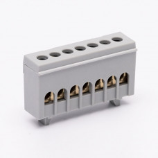 Шина N земля в оболонці на DIN-рейці 7 отв.