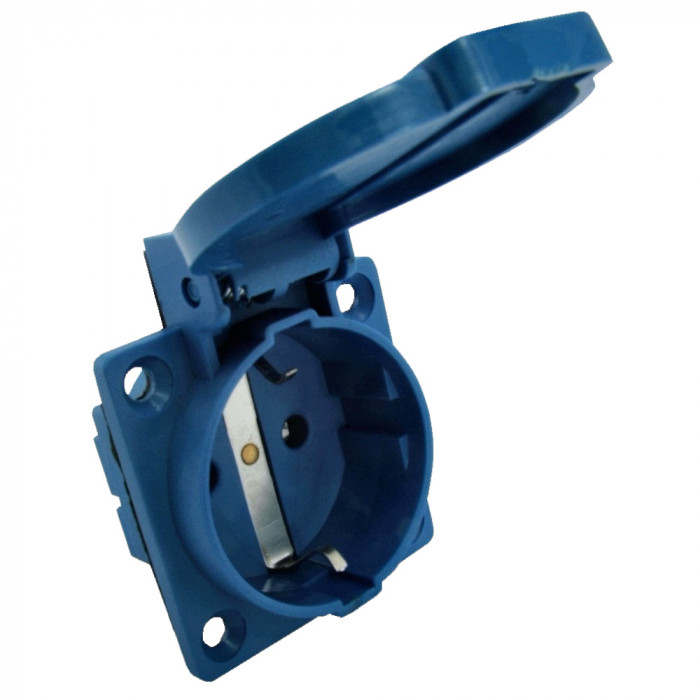 Розетка панельная с защитной крышкой 312 16А 220В 2Р+Е IP44 Takel (503254с)