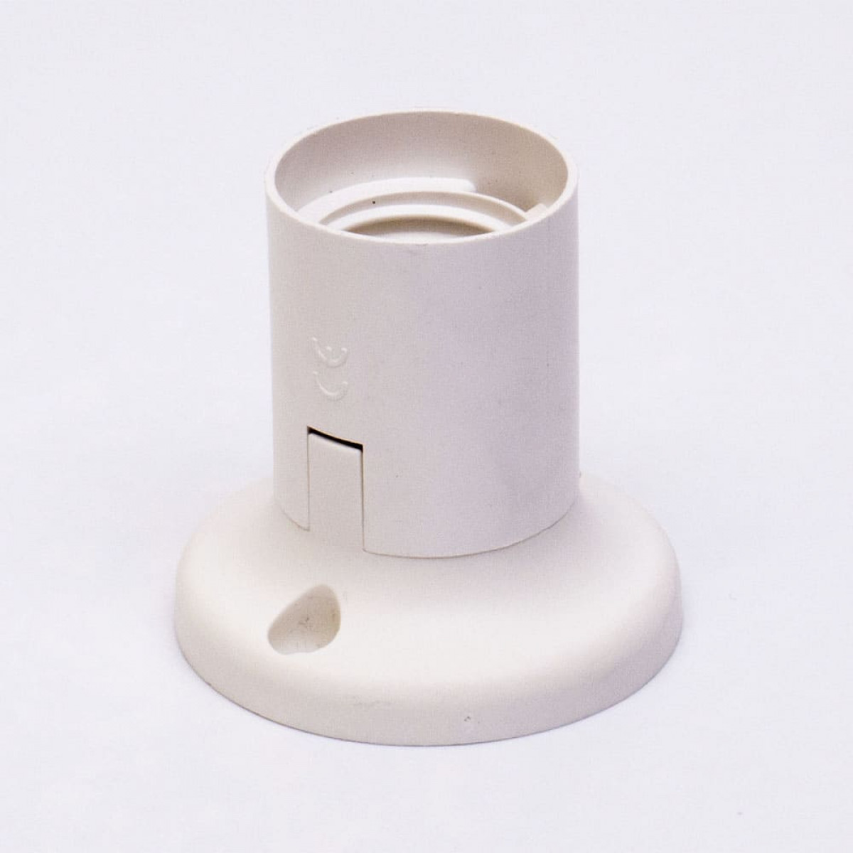 Патрон пластиковий Е27 прямий, білий Takel (503726)