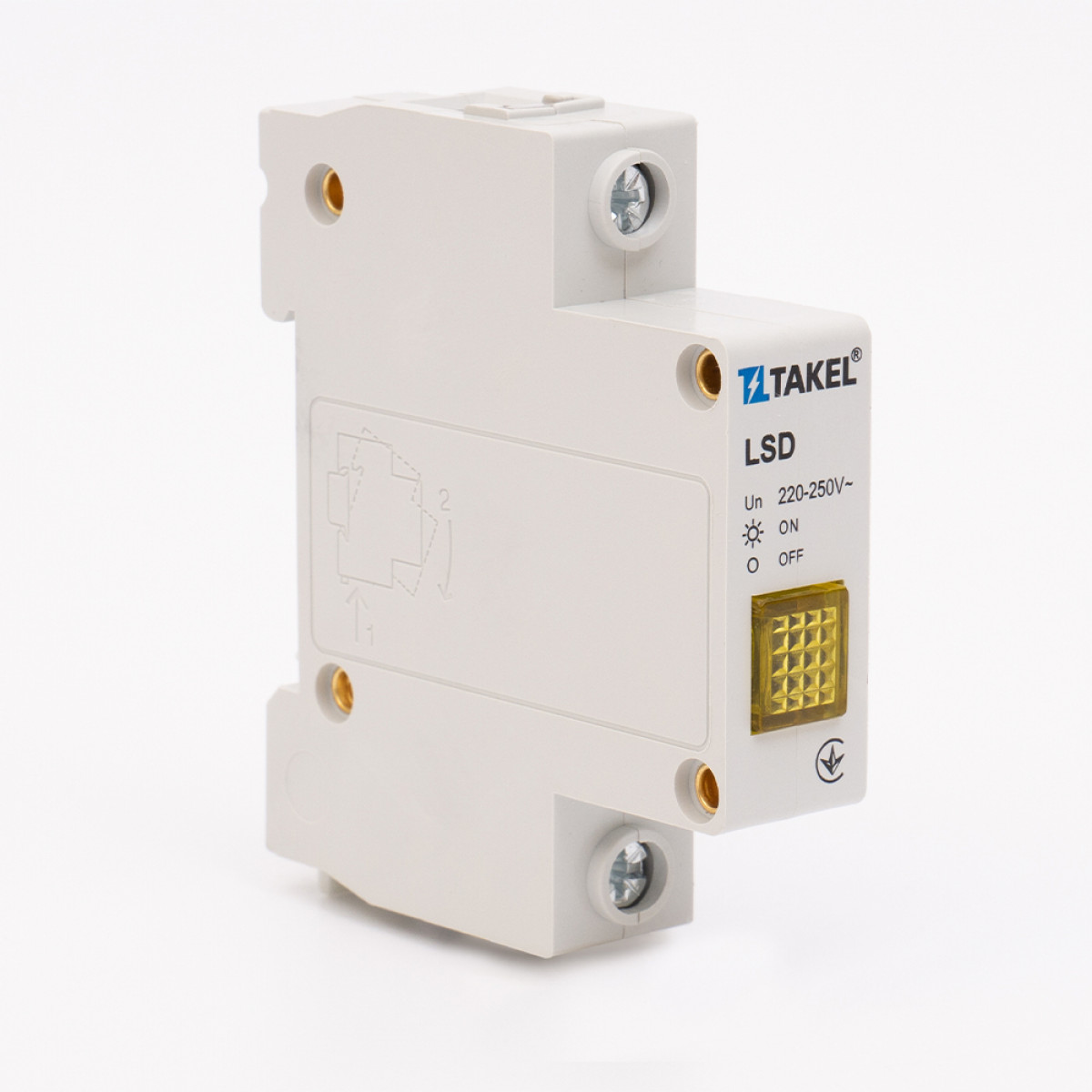 Лампа сигнальна світлодіодна Лампа LSD на DIN-рейку, жовтий Takel (505504ж)