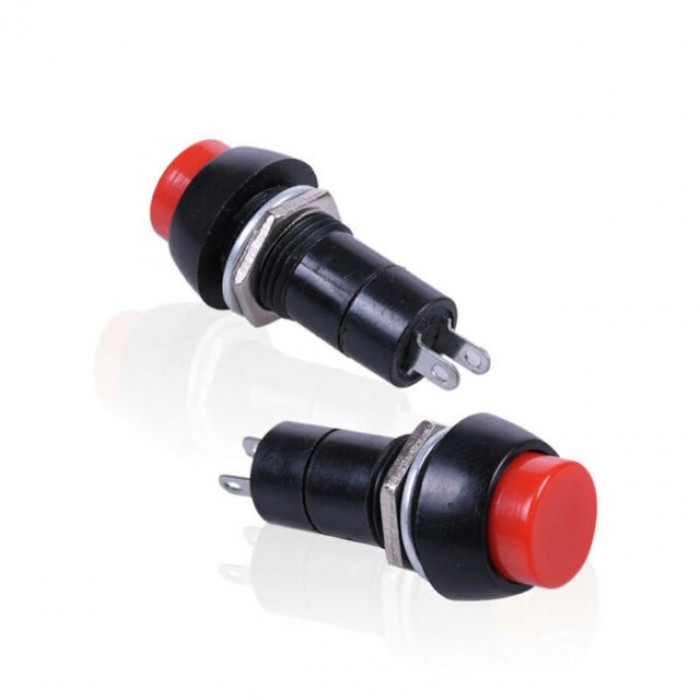 Кнопка нажимная КН-11А с фиксацией, красный Takel (505560к)