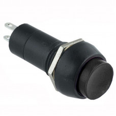 Кнопка нажимная КН-11В без фиксации, черный TAKEL