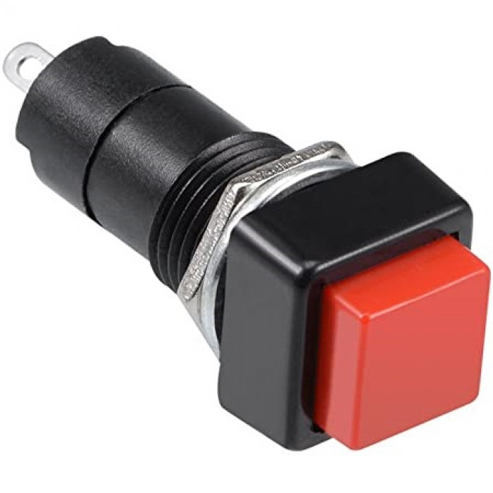 Кнопка нажимная КН-12А с фиксацией, красный Takel (505562к)
