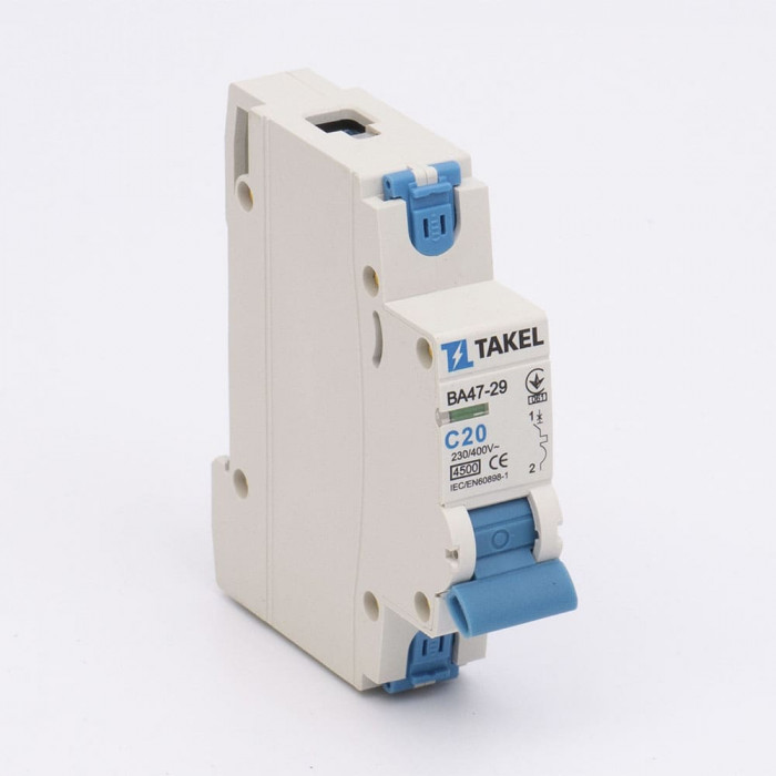 Вимикач автоматичний ВА47-29-С 1Р 20А Takel (506113)