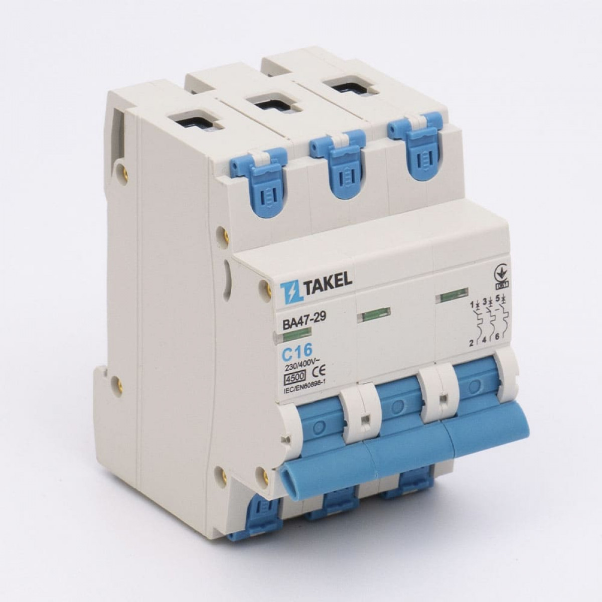 Вимикач автоматичний ВА47-29-С 3Р 16А Takel (506150)