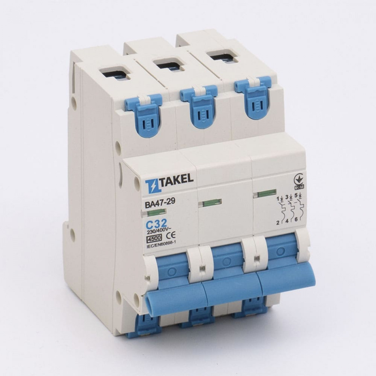 Вимикач автоматичний ВА47-29-С 3Р 32А Takel (506153)