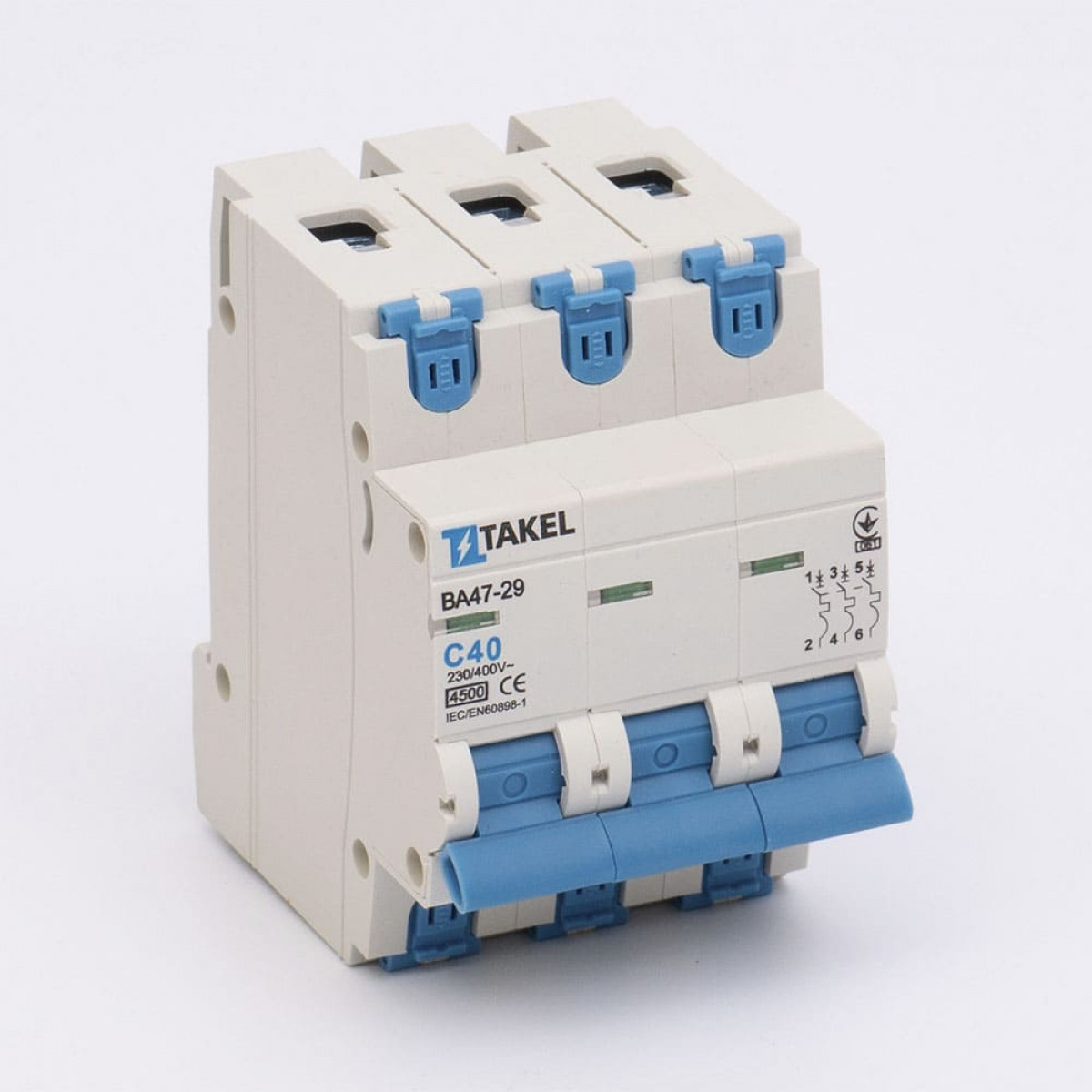 Вимикач автоматичний ВА47-29-С 3Р 40А Takel (506154)
