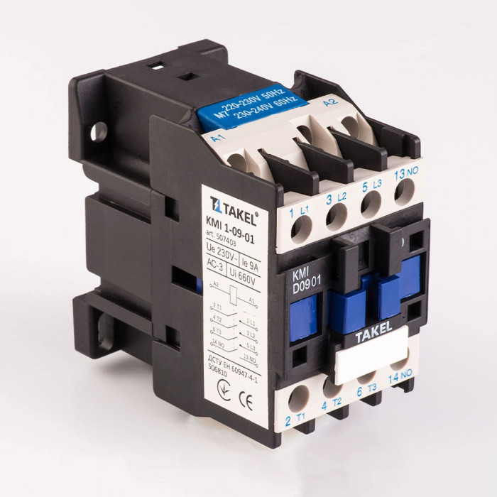 Контактор малогабаритный КМИ 1-09-01 9А 110В 1NC Takel (507403)