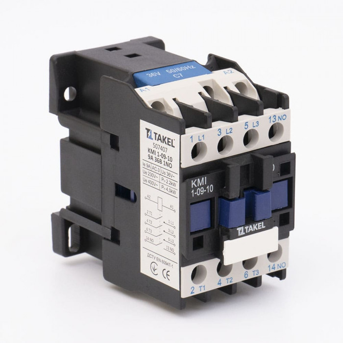 Контактор малогабаритный КМИ 1-09-10 9А 36В 1NO Takel (507407)