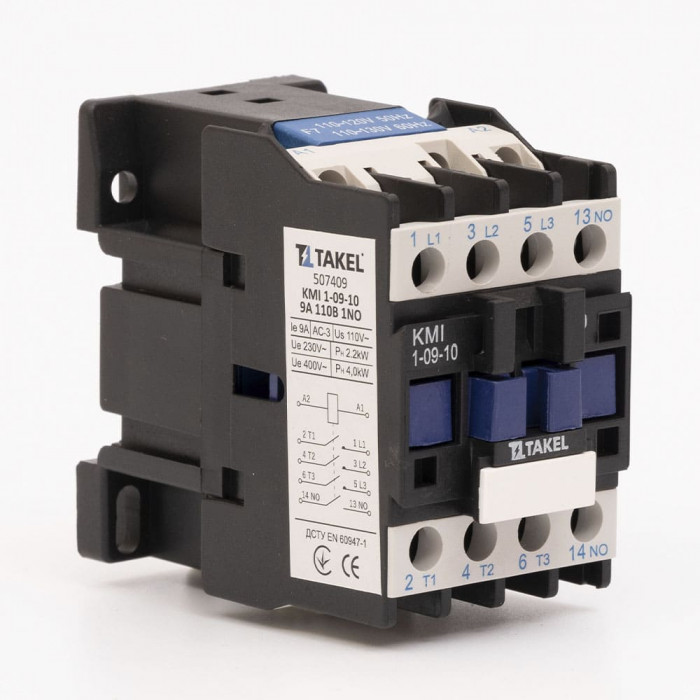 Контактор малогабаритный КМИ 1-09-10 9А 110В 1NO Takel (507409)