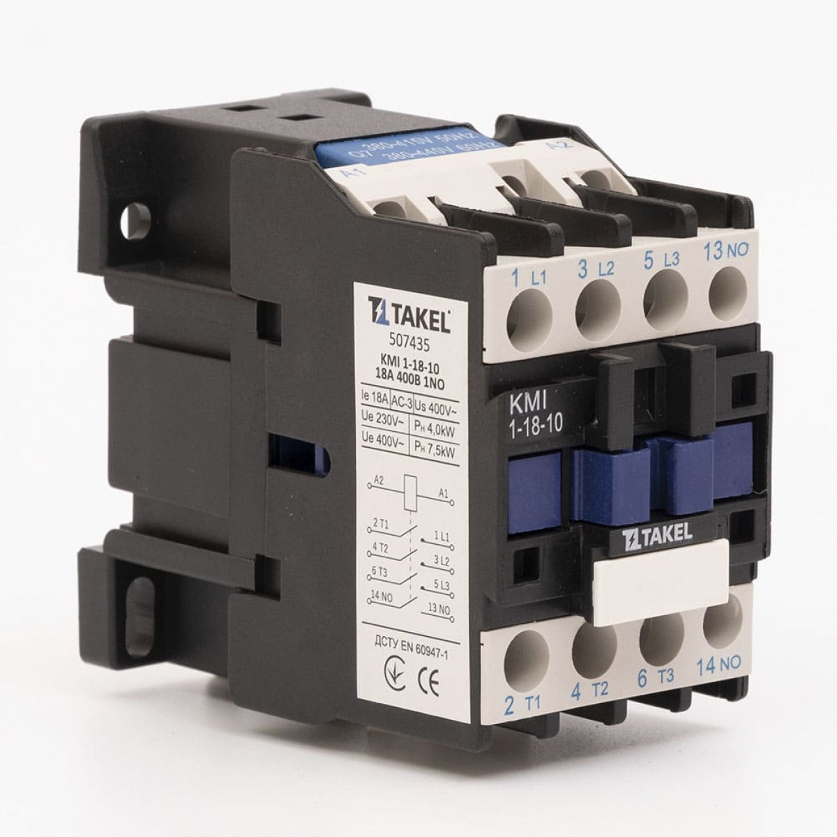 Контактор малогабаритний КМІ 1-18-10 18А 400В 1NO Takel (507435)