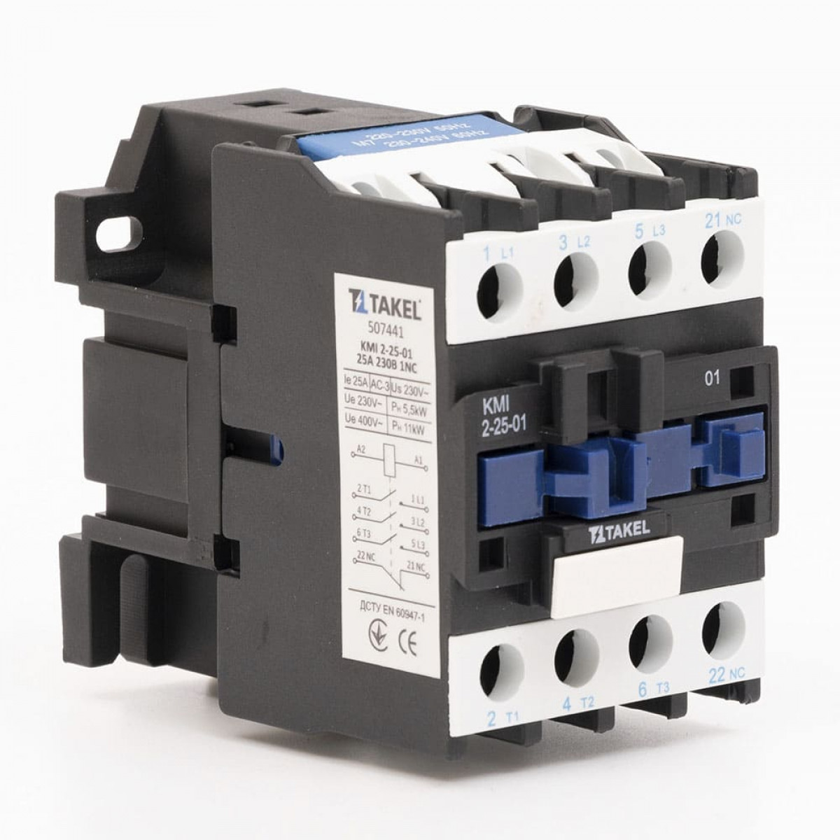 Контактор малогабаритний КМІ 2-25-01 25А 230В 1NC Takel (507441)