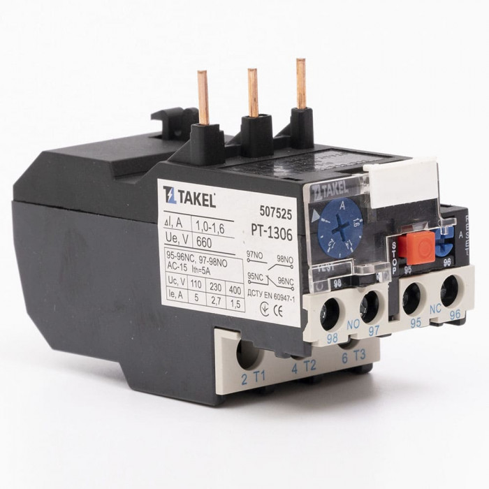 Реле тепловое РТ-1306 диап. 1.0-1.6 А Takel (507525)