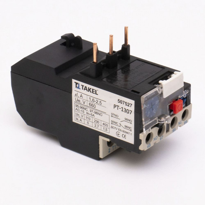 Реле тепловое РТ-1307 диап. 1.6-2.5 А Takel (507527)
