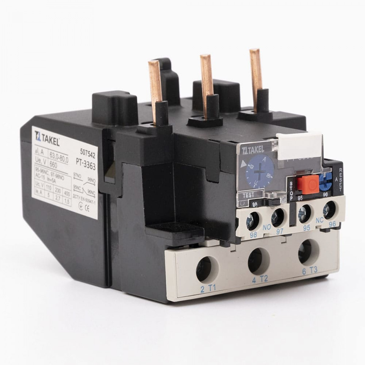 Реле теплове РТ-3363 діап. 63-80 А Takel (507542)
