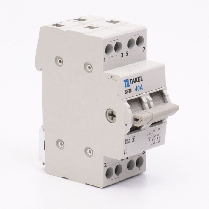 Переключатель нагрузки трехпозиционный SFM 2P 40A Takel (507813)