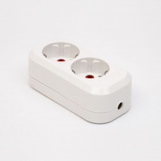 Колодка удлинителя 2 гнезда с ж/к LEE