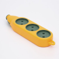 Колодка удлинителя 2 стороны 3+3 гнезда без ж/к LEE