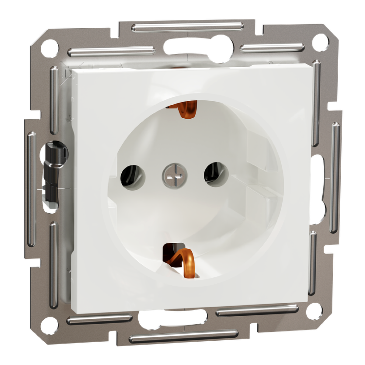 Вимикач одноклавішний самозатискний білий ASFORA Schneider