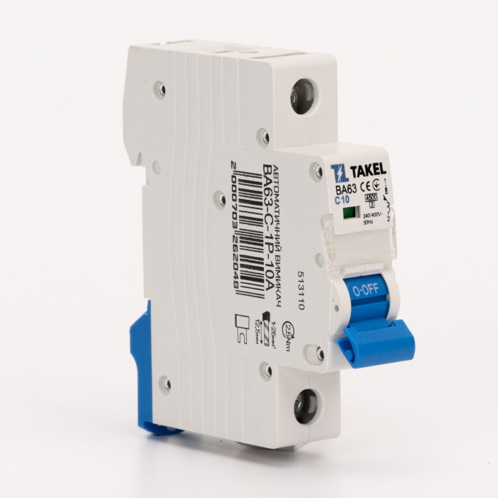 Автоматический выключатель ВА63-C-1Р-10А Takel (513110)