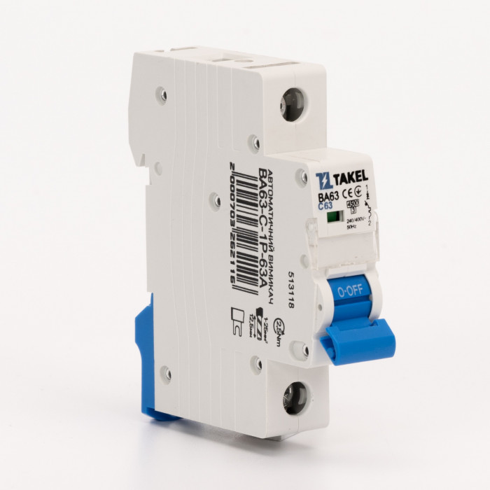 Автоматический выключатель ВА63-C-1Р-63А Takel (513118)