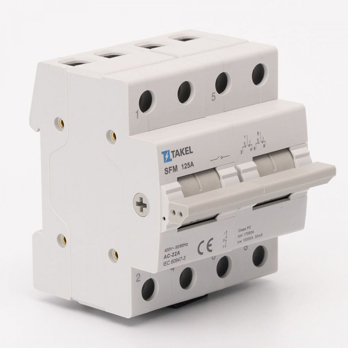 Перемикач навантаження трипозиційний SFM 2P 125A Takel (507818)