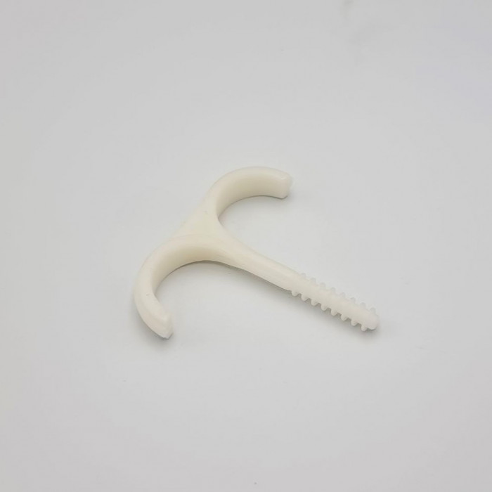 Дюбель-крюк двойной нейлоновый CTF-2 6-12 мм белый (50шт) Takel (512575)