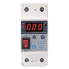 Реле напряжения однофазное модульное с кнопкой ROD35V 40А TAKEL