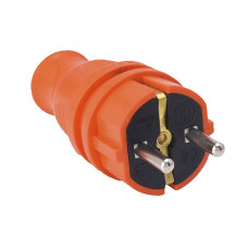 Вилка каучукова пряма KEF-O 2Р+РЕ 16А IP44 помаранчева