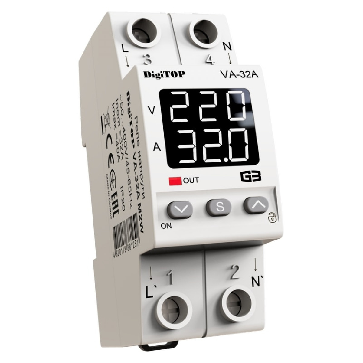 Реле напряжения VA-32A M2R Digitop (4820118381244)