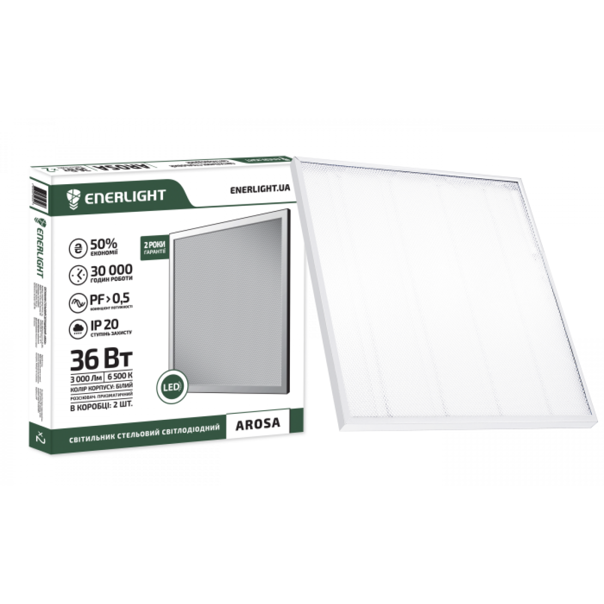 Світильник стельовий світлодіодний 36Вт 6500К AROSA ENERLIGHT