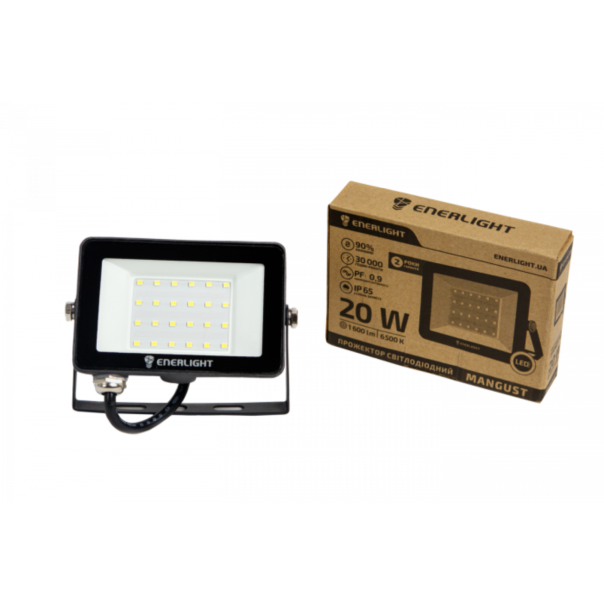 Прожектор LED 20w 6500K MANGUST ENERLIGHT