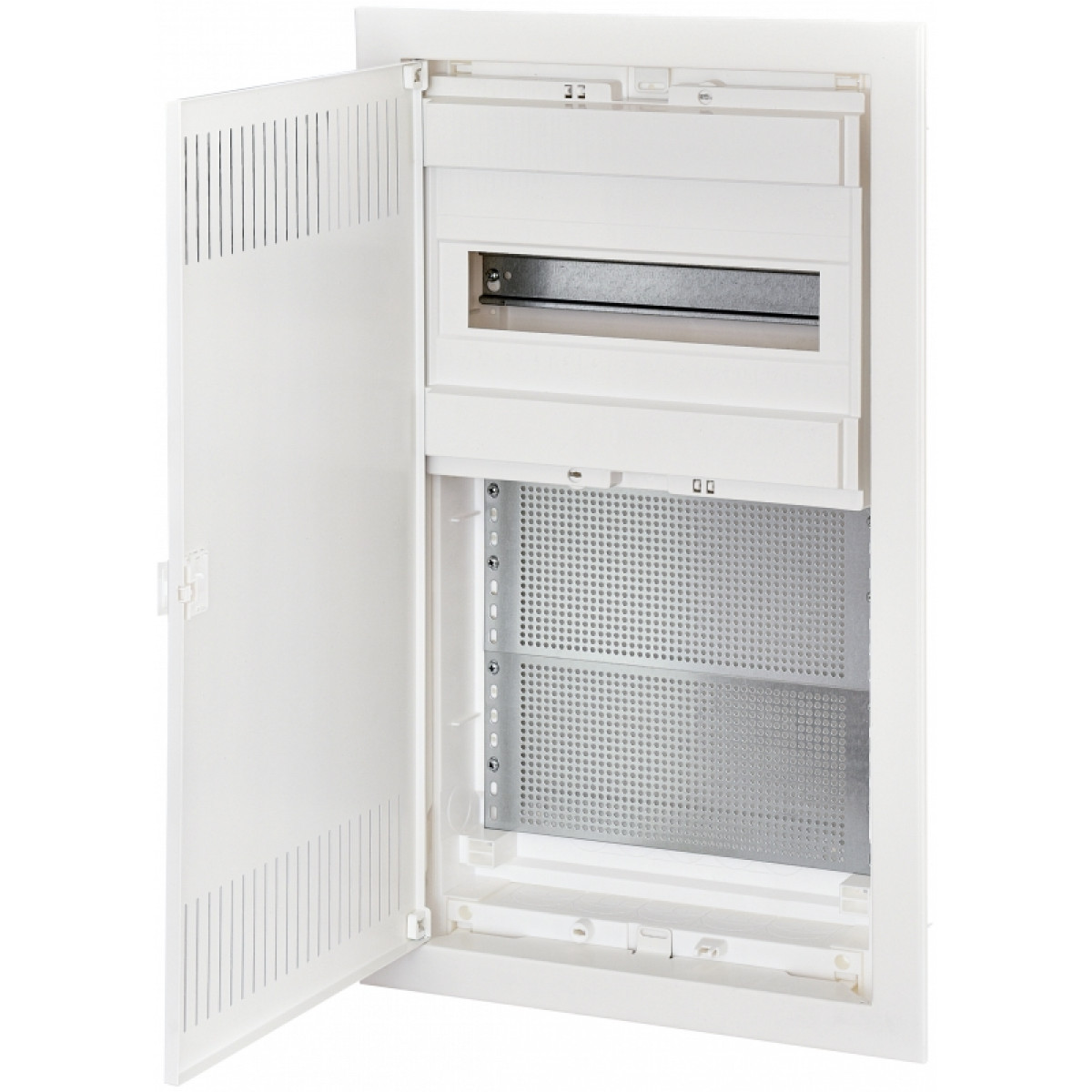 Щит металлопластиковый. ECG 42 COMBO2/1-I (12+2мод, 1ряд., 2м.п., перфоронанные металлические двери.) ETI (1100220)