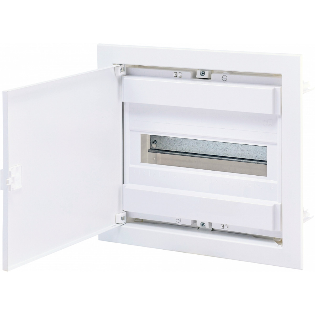 Щит металопластиковий ECG14 (12 + 2 модулів, металеві білі дверцята) ETI (1101025)