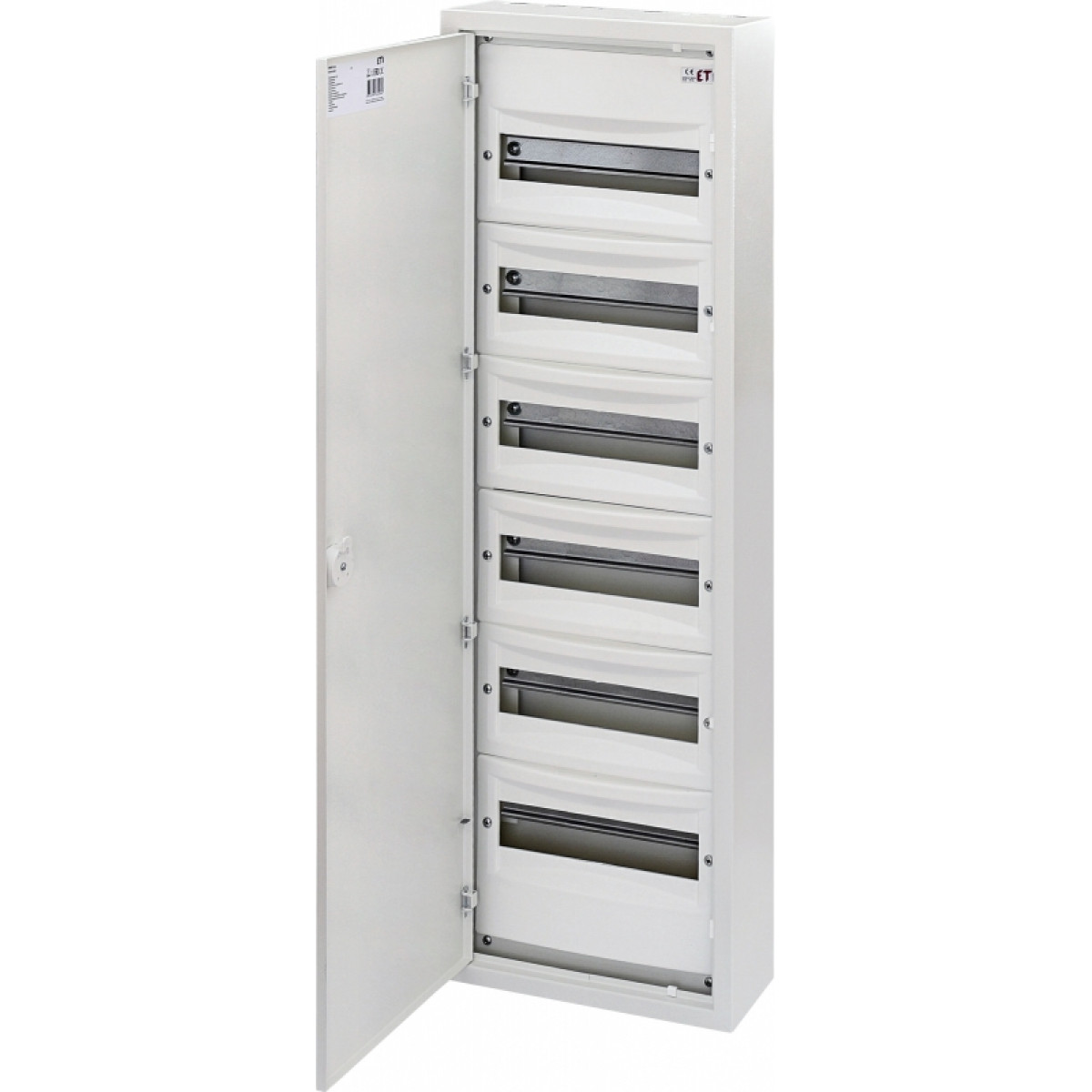 Щит металевий WRP12-6 (6х12 модулів, 72 модулів, пластикова фальш-панель, IP30, зовнішнього виконання) ETI (1101380)