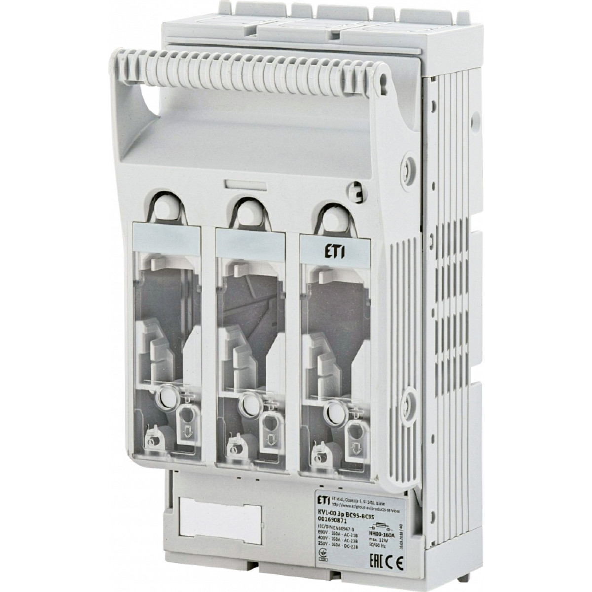 Роз'єднувач KVL 00 3P 160A (Клеми BC95-BC95) ETI (1690871)
