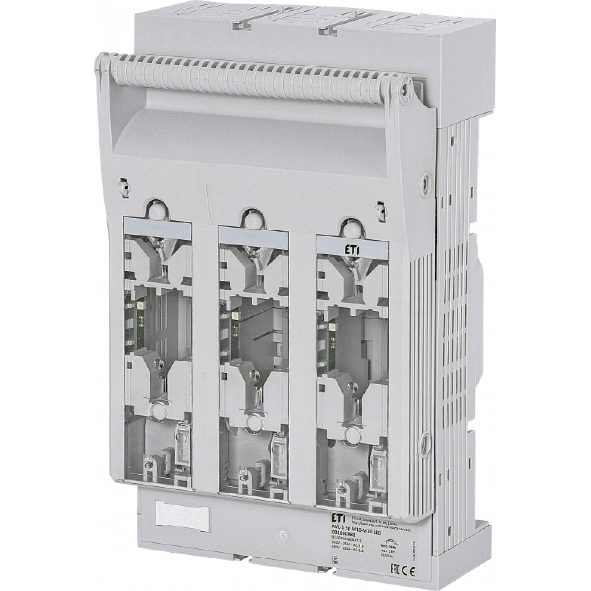 Роз'єднувач KVL 1 3P 250A (Клеми M10-M10, LED індикація) ETI (1690882)