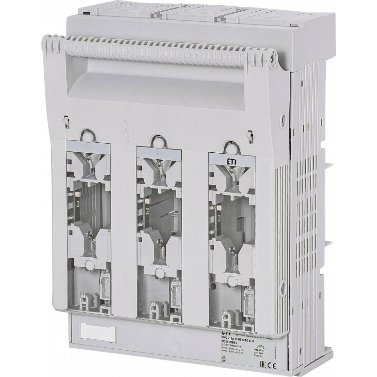 Разъединитель KVL 2 3P 400A (Клеммы M10-M10, LED индикация) ETI (1690883)