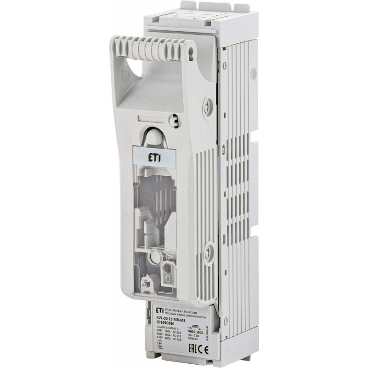 Разъединитель KVL 00 1P 160A (Клеммы M8-M8) ETI (1690890)