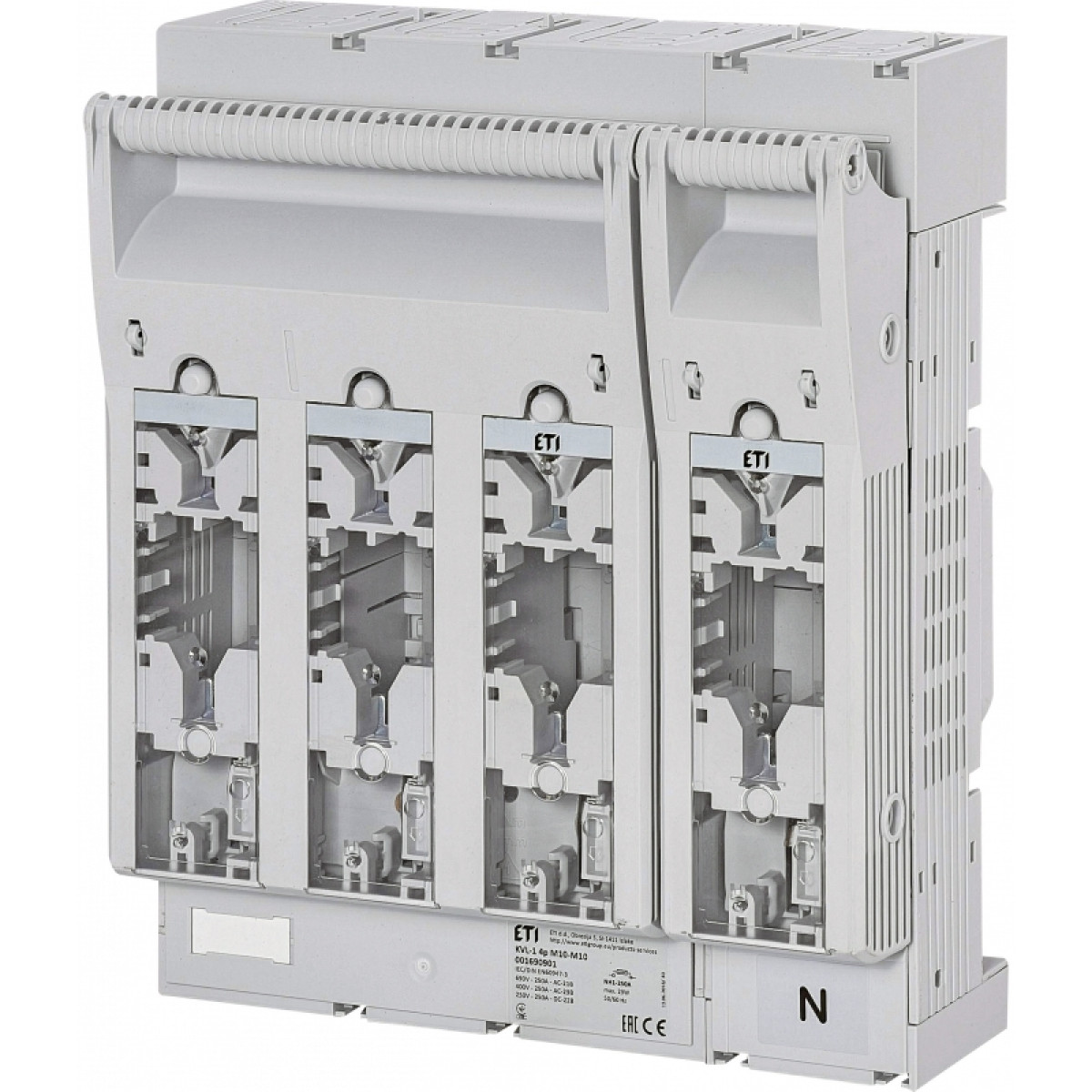 Роз'єднувач KVL 1 4P 250A (Клеми M10-M10) ETI (1690901)