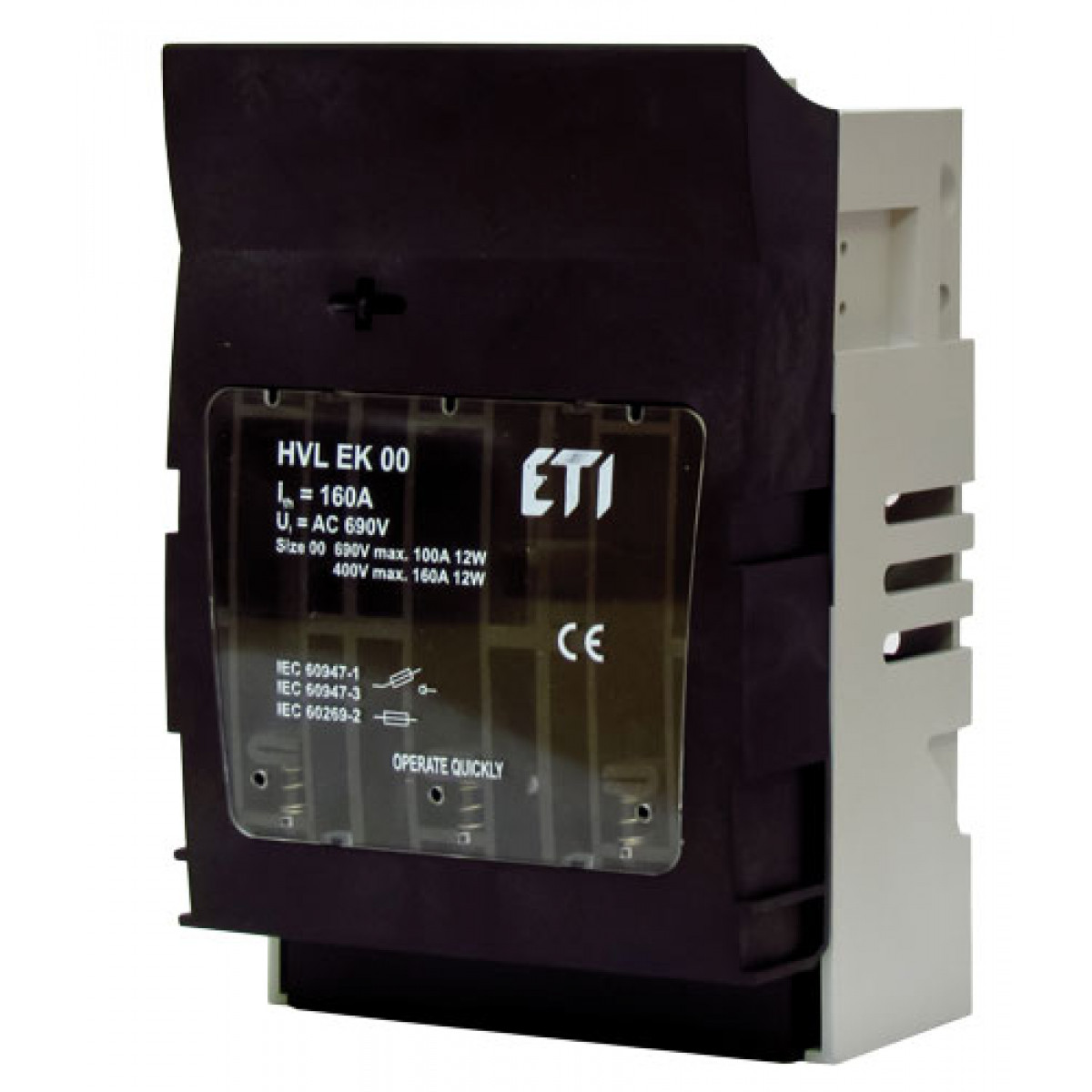 Роз'єднувач HVL-P EK 00 3P 160A (Клеми M8-M8, с додат. клемою) ETI (1701260)